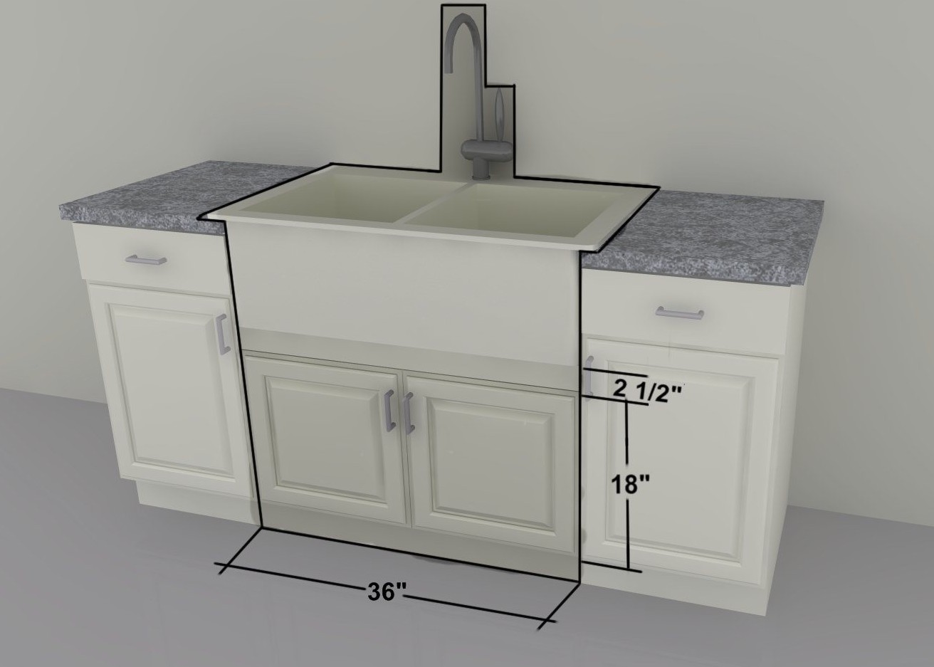 apartment size kitchen sink and cabinet
