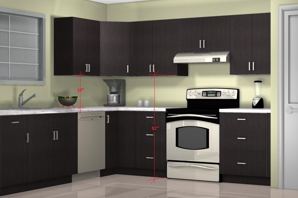 Optimal Kitchen Wall Cabinet Height, Kitchen Cabinet Height From Counter