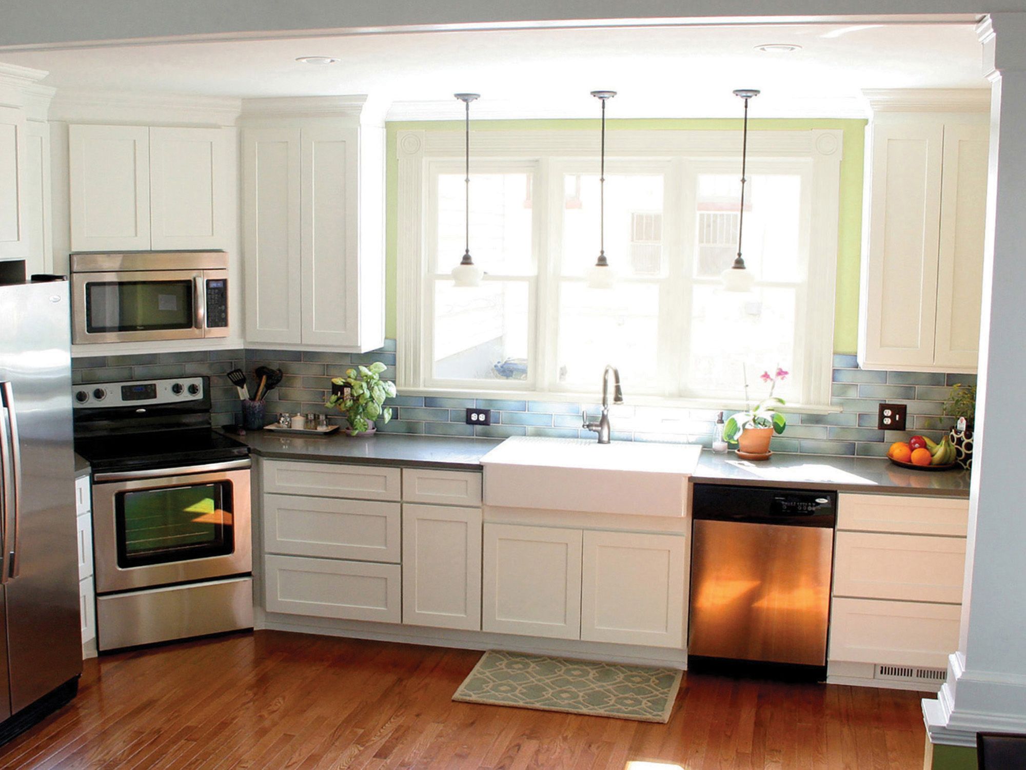 kitchen design with microwave