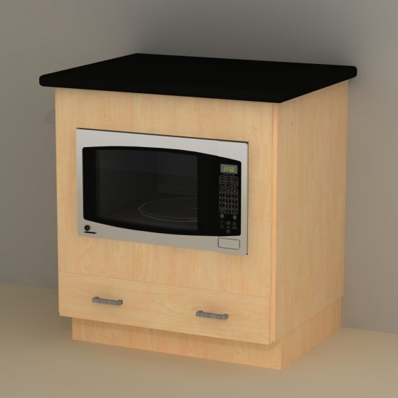 IKEA custom kitchen cabinets: A microwave base