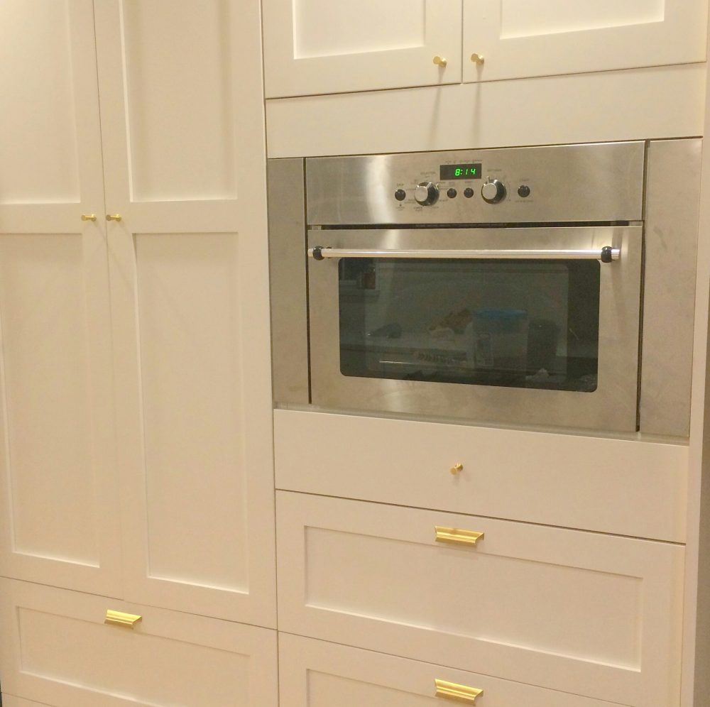 IKEA custom kitchen cabinets: A microwave base