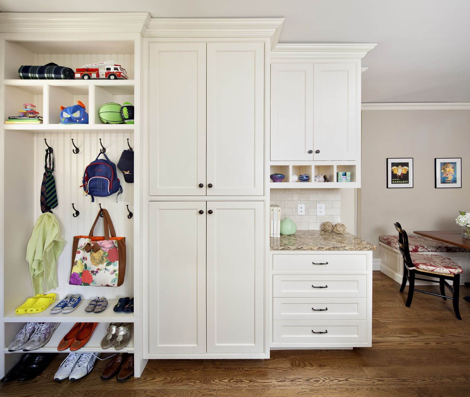 Storage solutions: an IKEA mudroom