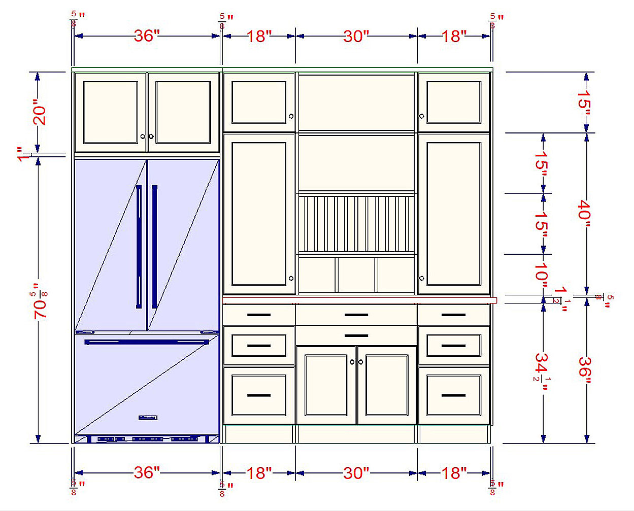 IKEA Kitchen Design - Hutch diagram
