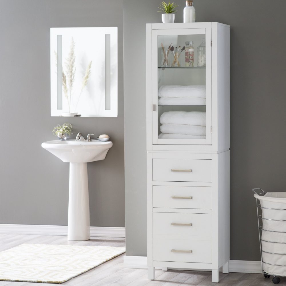 A practical IKEA linen closet for your master bathroom