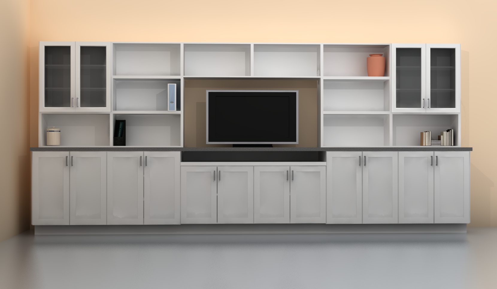 Build a TV wall unit with IKEA kitchen cabinets