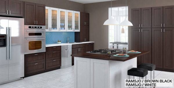 Ceramic tile backsplash for your transitional IKEA kitchen