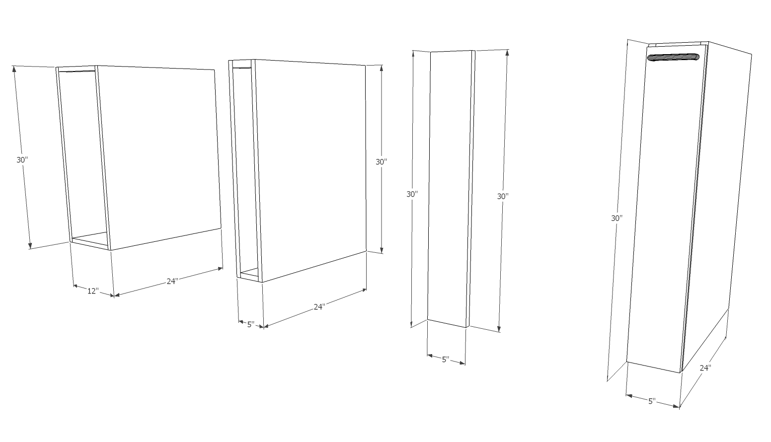 Pull-out spice rack-parts