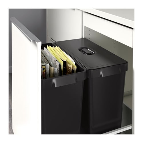 Garbage Bin Cabinets Waste, What Is A Normal Kitchen Trash Can Size In Inches