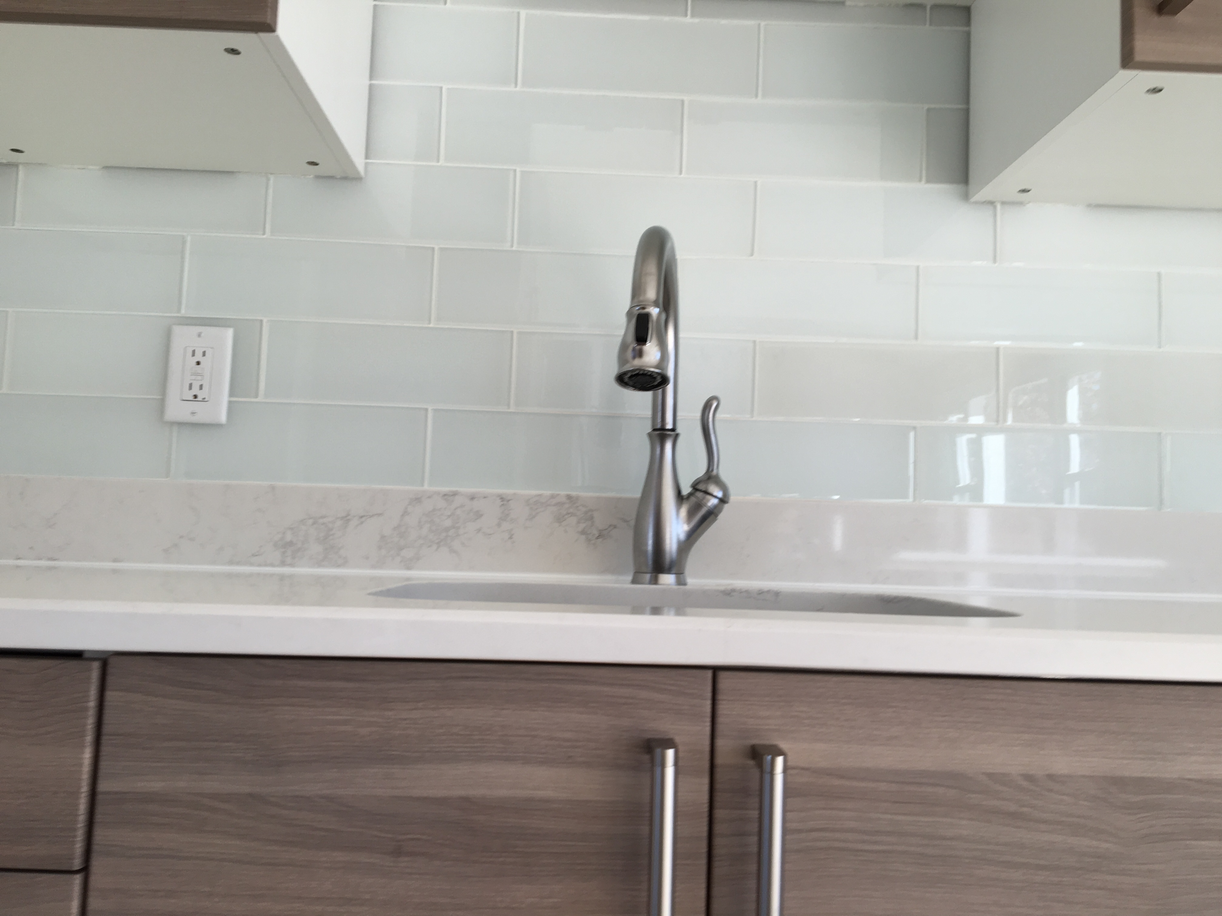 Glass Subway Tile Backsplash