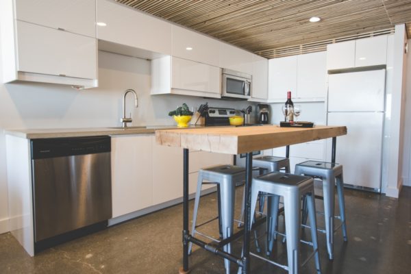 A Bright and Warm White IKEA  Kitchen  in Yellowknife Canada 