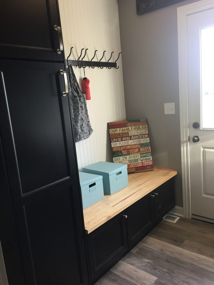 laundry room and master bathroom