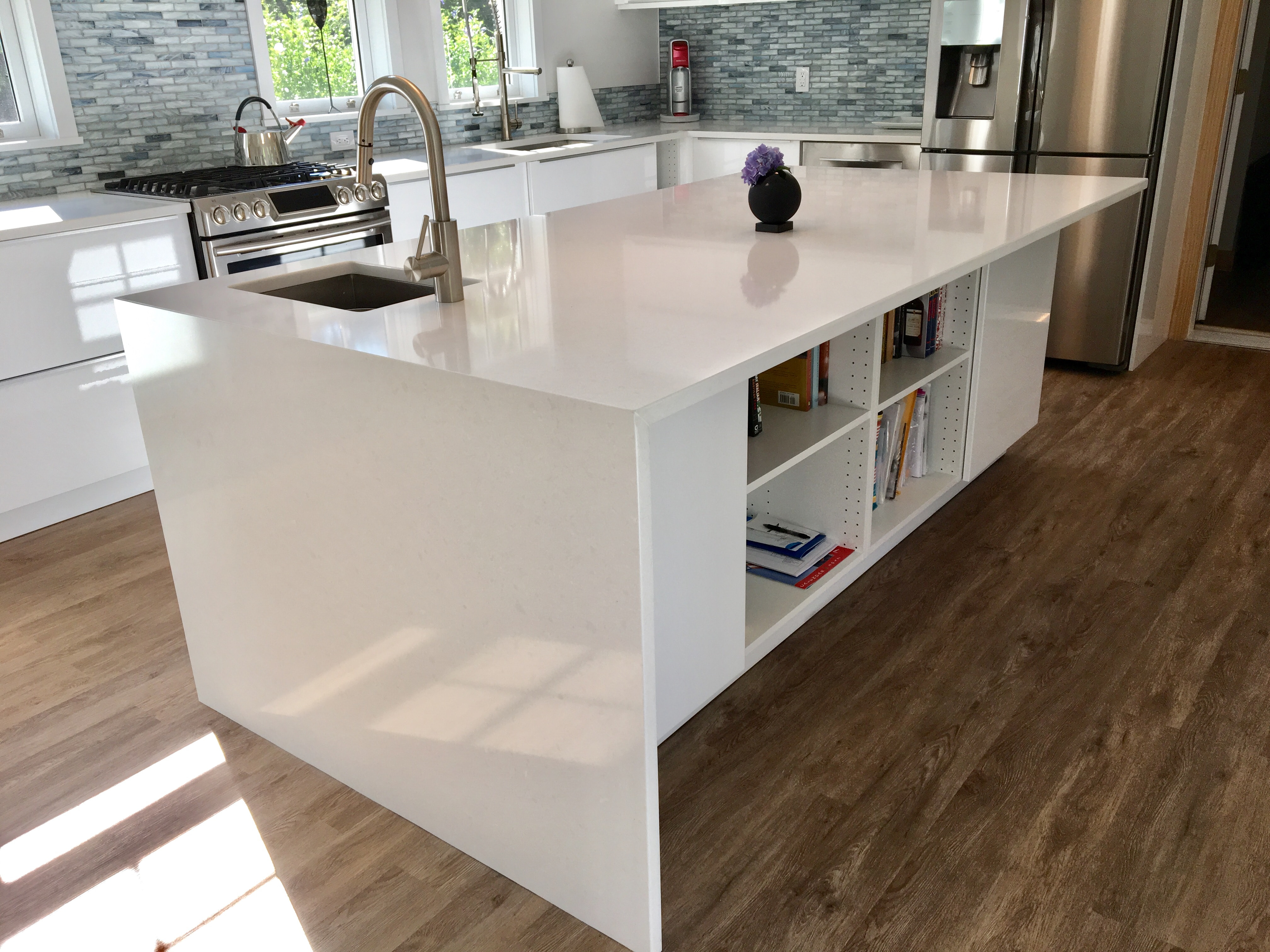 modern white IKEA kitchen