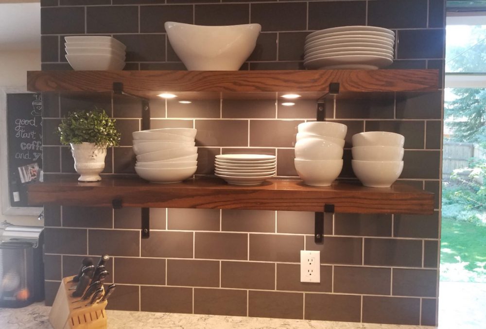 corner kitchen wall shelves ikea hack