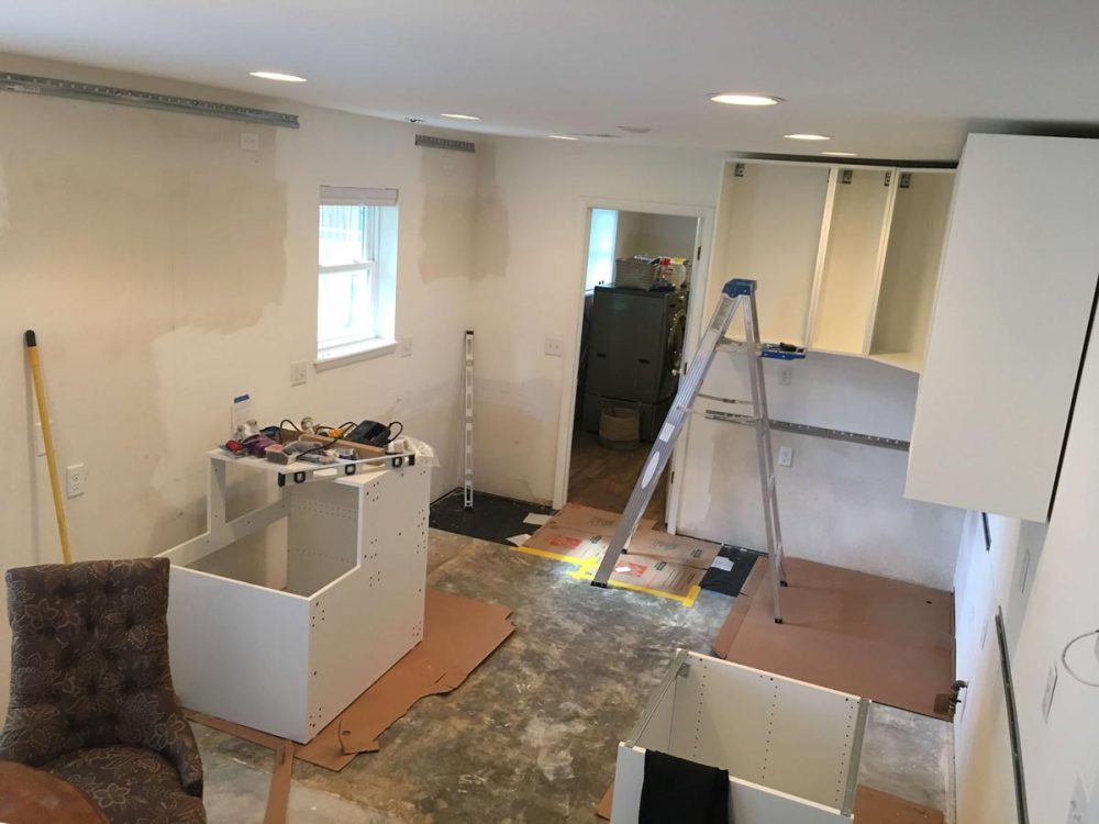 Kitchen remodel in progress.