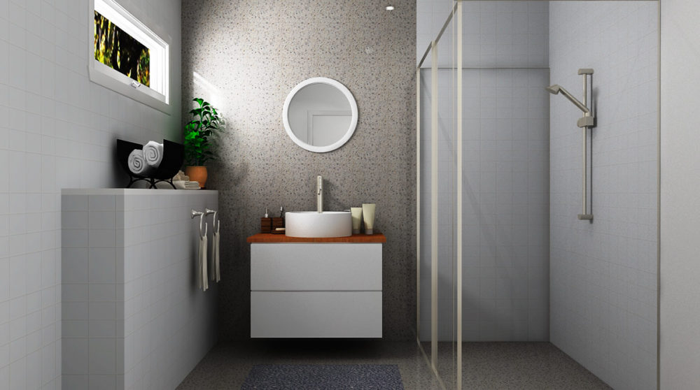 Bathroom with IKEA cabinets - GODMORGON vanity