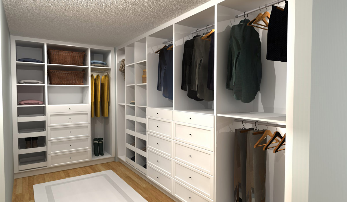 Using Ikea Sektion Cabinets, Ikea Closet Shelves And Drawers