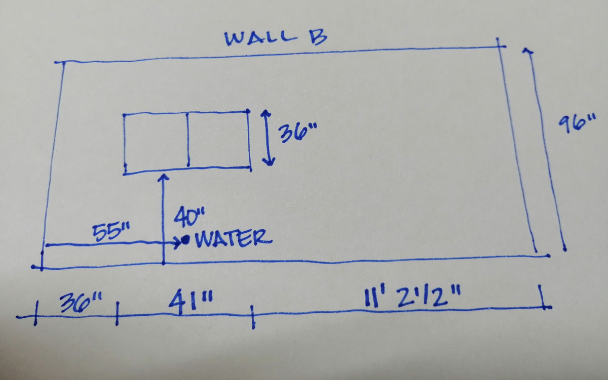Wall-B Kitchen Sketch
