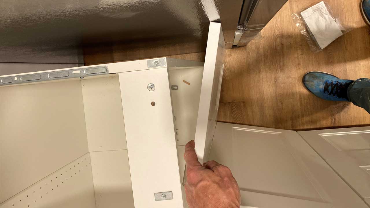 Ikea Metod Cabinet Cover Panel  How to install kitchen end panel