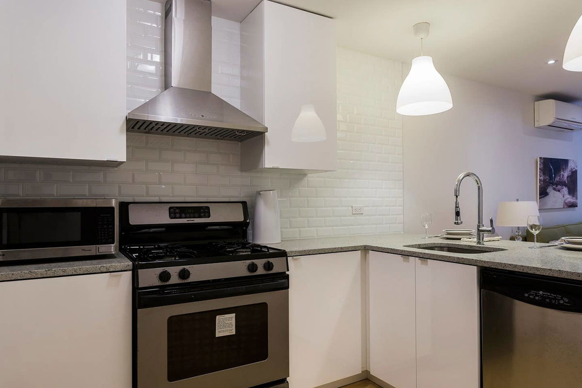 Modern IKEA Kitchen in NYC Apartment