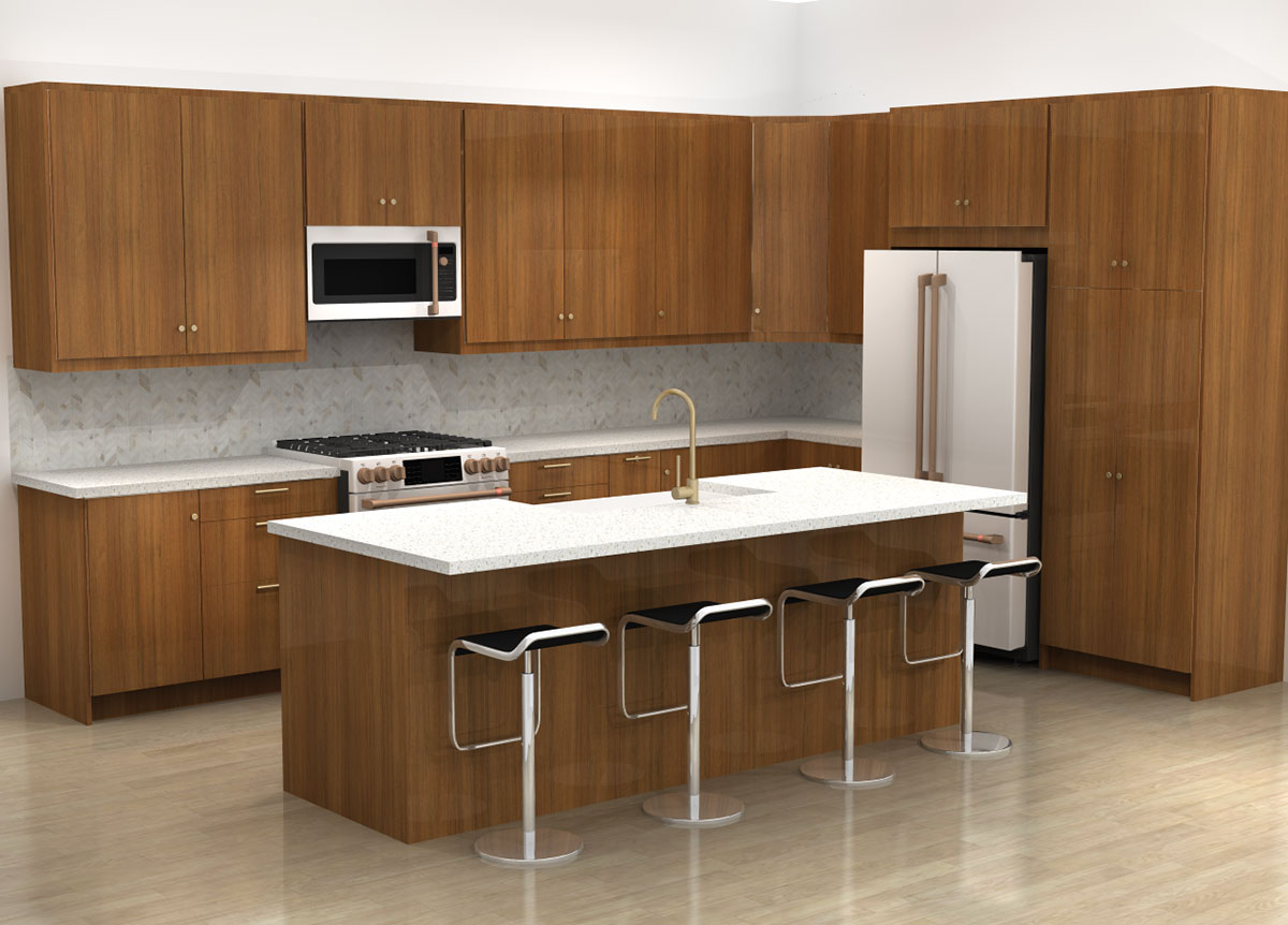 kitchen rendering semihandmade fronts