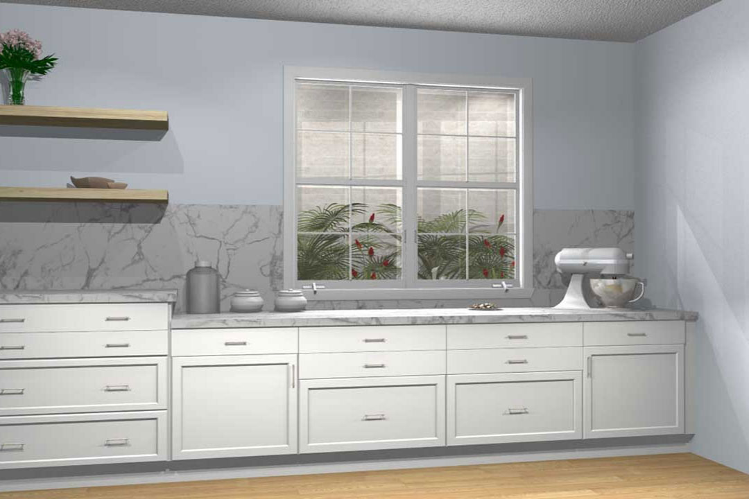 kitchen rendering white kitchen