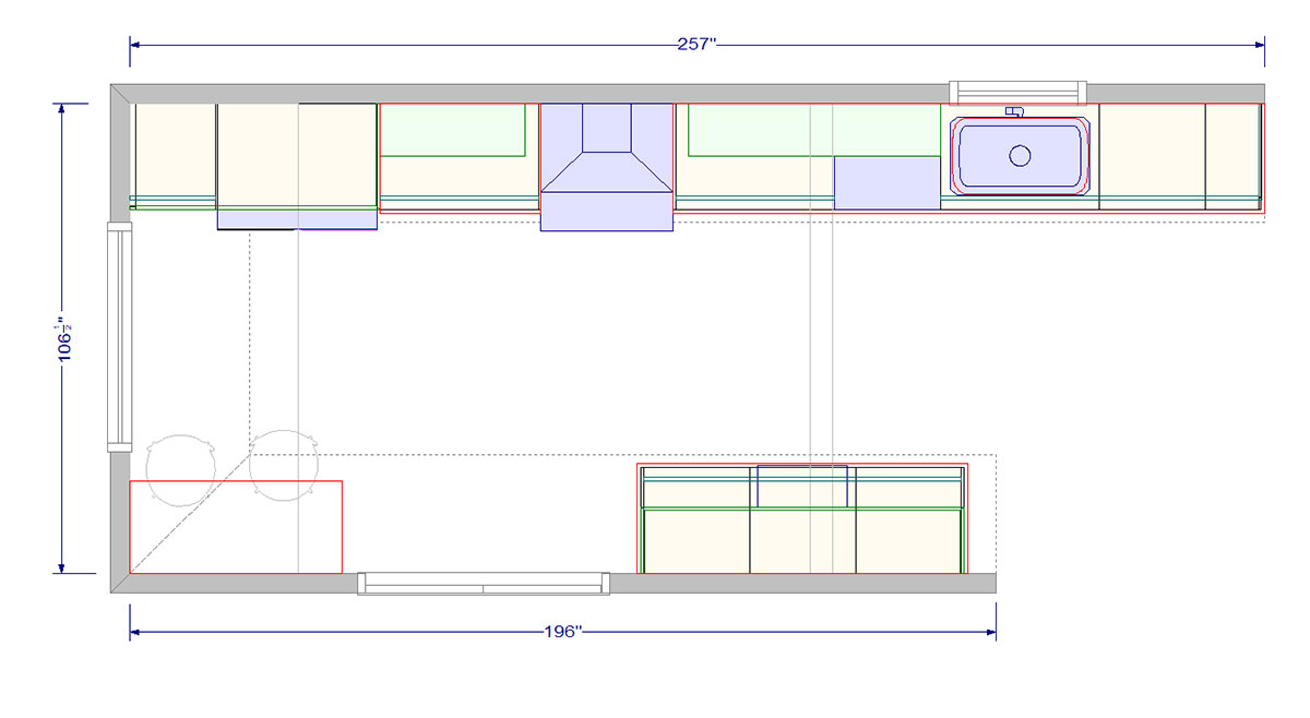 Kitchen remodel blueprint