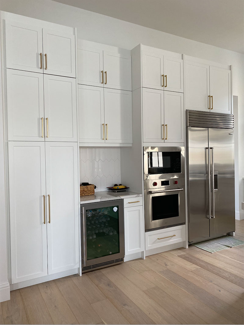 installed white ikea cabinets