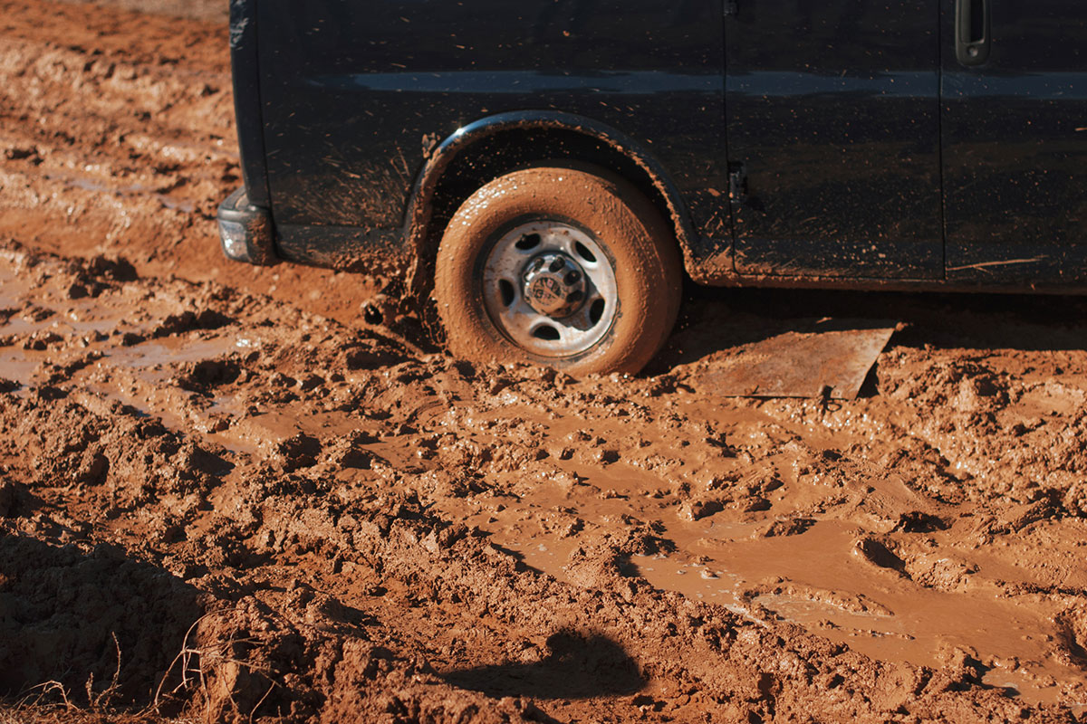 Muddy Truck Tire