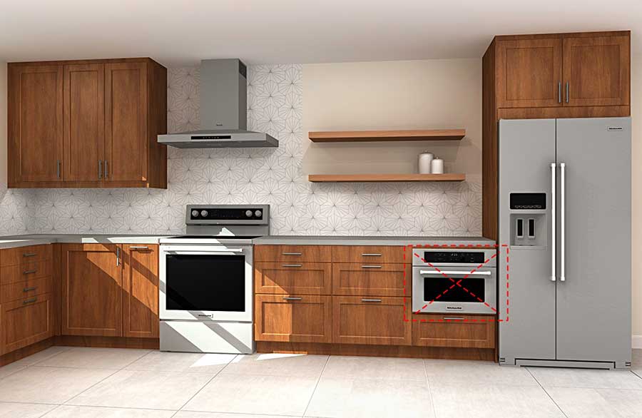 designing a kitchen without a microwave