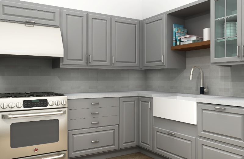 blind corner cabinet solution for irregular kitchens
