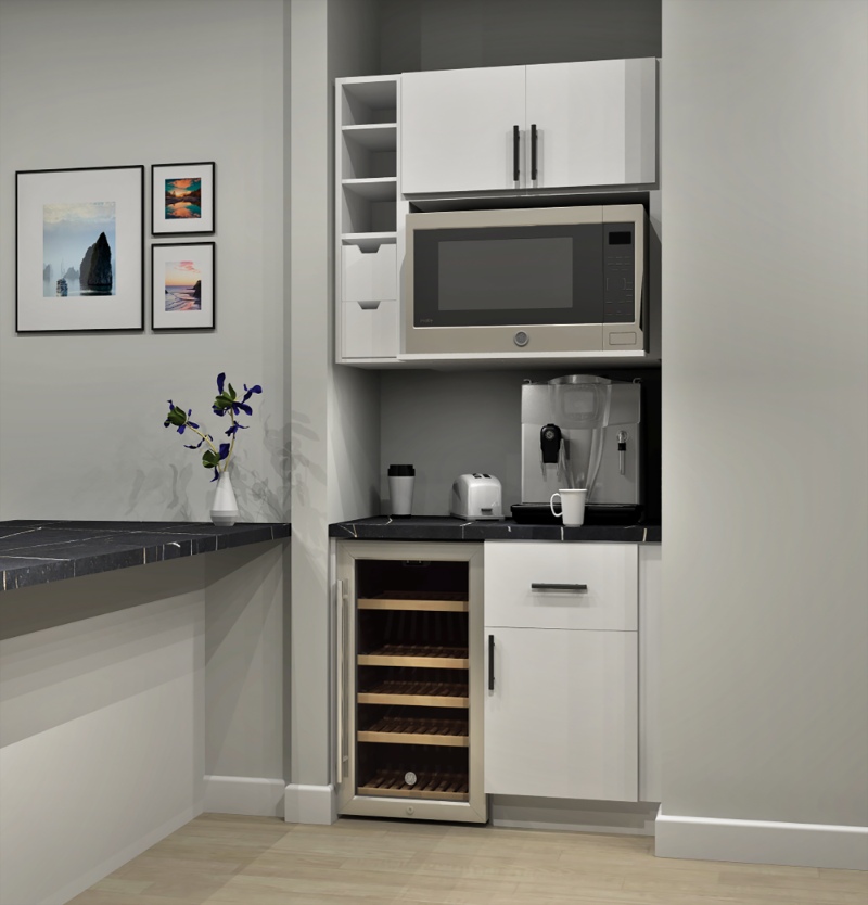 Build Your Bar or Coffee Station With IKEA Cabinets