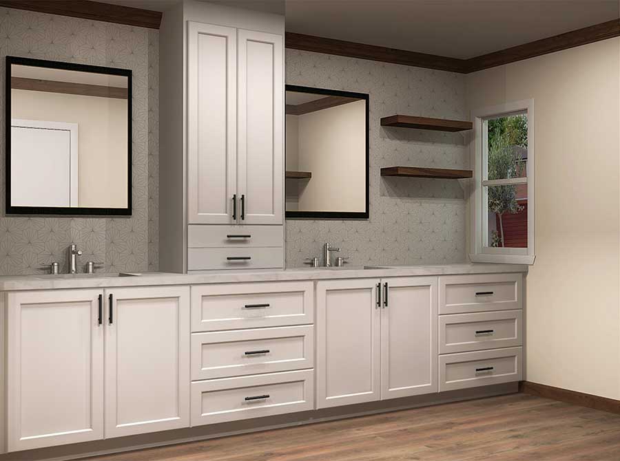 Traditional Storage Pantry Cupboard Bathroom Furniture with Open