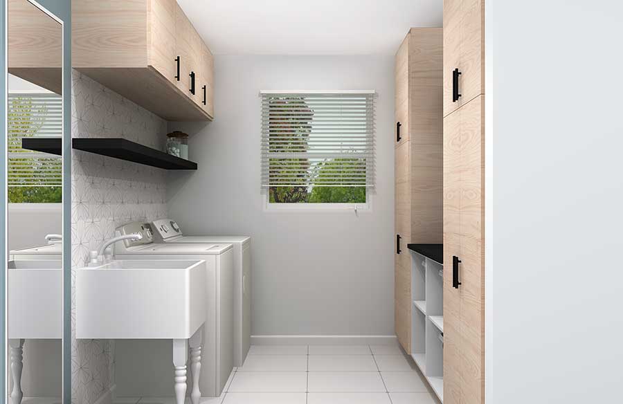 rendering of laundry room design