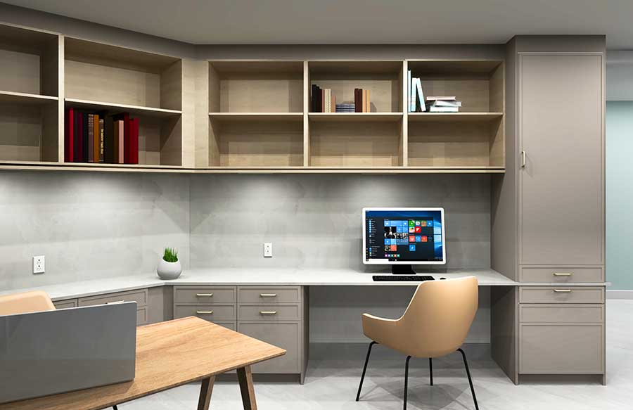 Home office space rendering