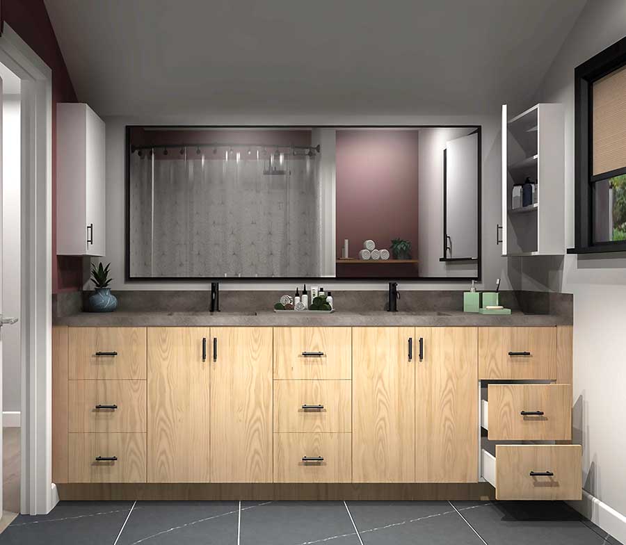 Modern bathroom rendering