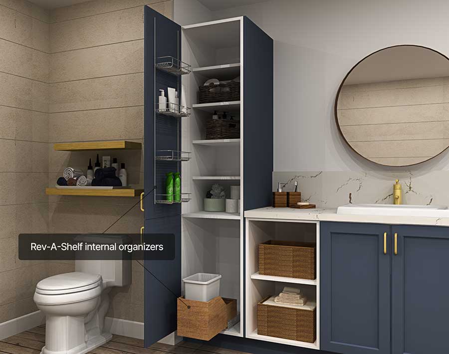 A small, beautiful bathroom with functional storage - IKEA