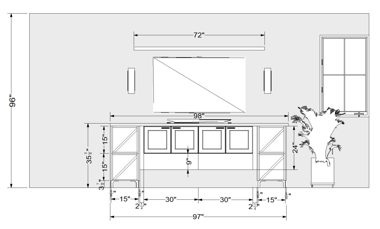 Creating a Custom Media Center from IKEA Kitchen