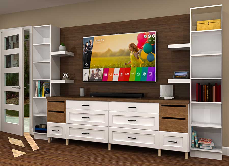 Rendering of IKEA-built personalized media center