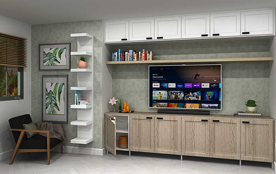 Built-in Entertainment Center & Media Cabinets