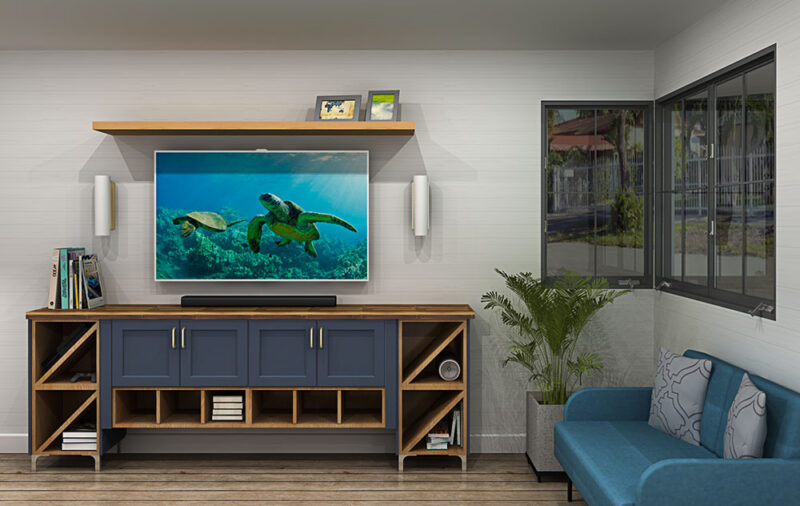 Creating a Custom Media Center from IKEA Kitchen