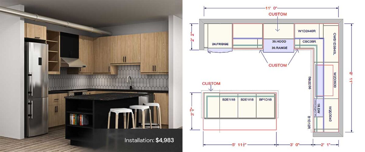 Estimated Cost Of Custom Kitchen Cabinet Installation And Installation Reference: Installation Costs Outlined By Actual Ikea Cabinet Installer