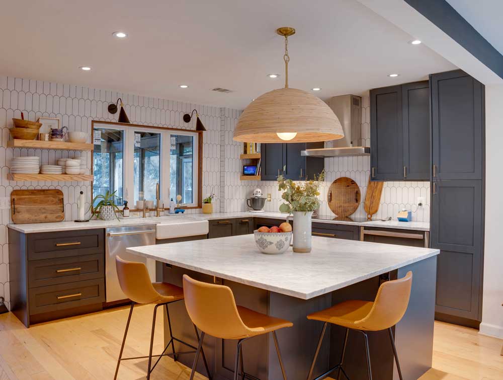 "After photo" of completed kitchen remodel in Virginia