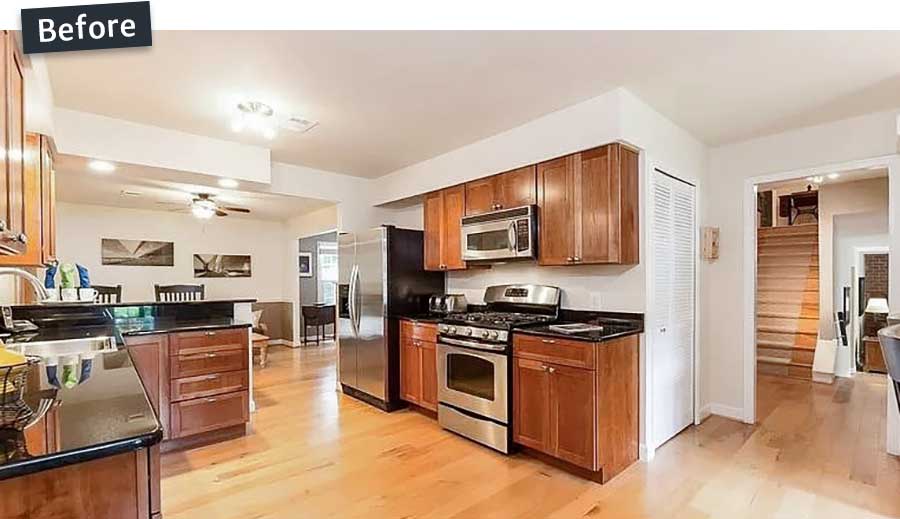 Kitchen remodel "before photo" in Virginia