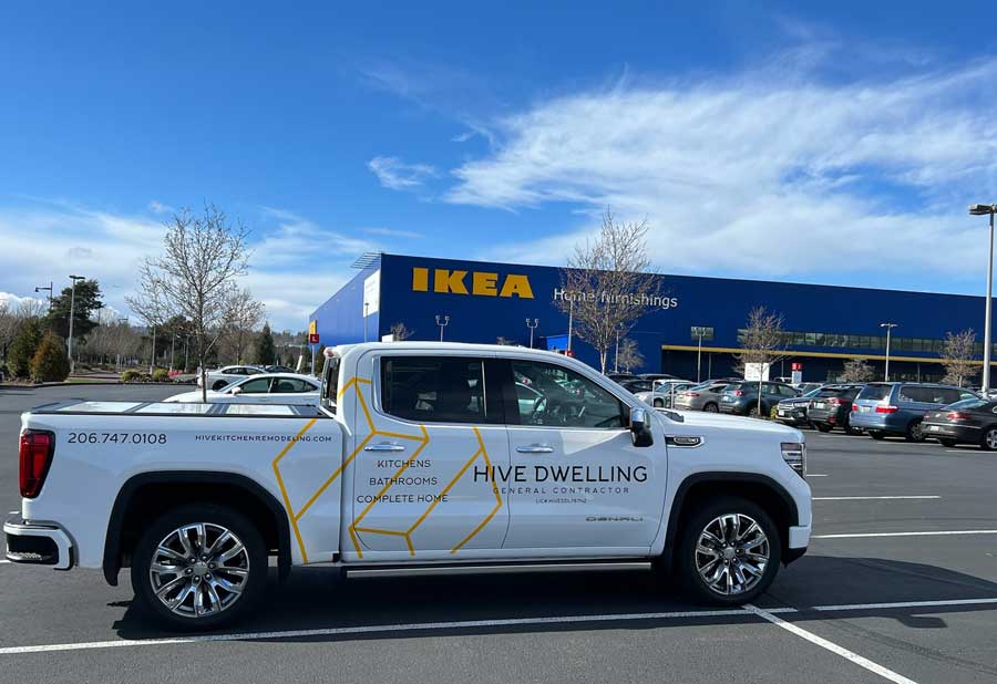 Hive Kitchen Remodelling truck at IKEA