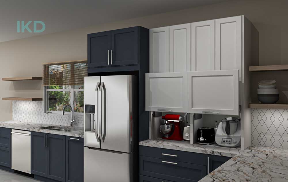A rendering of an IKEA full kitchen designed by IKD