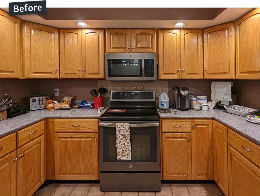 Before photo of renovated kitchen