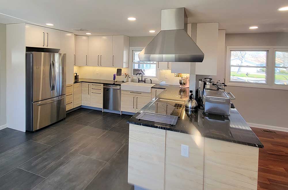 Renovated kitchen in Maryland using IKEA cabinets