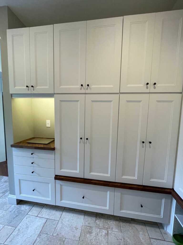 Transitional-Style IKEA Mudroom Fits Neatly into Colonial Home