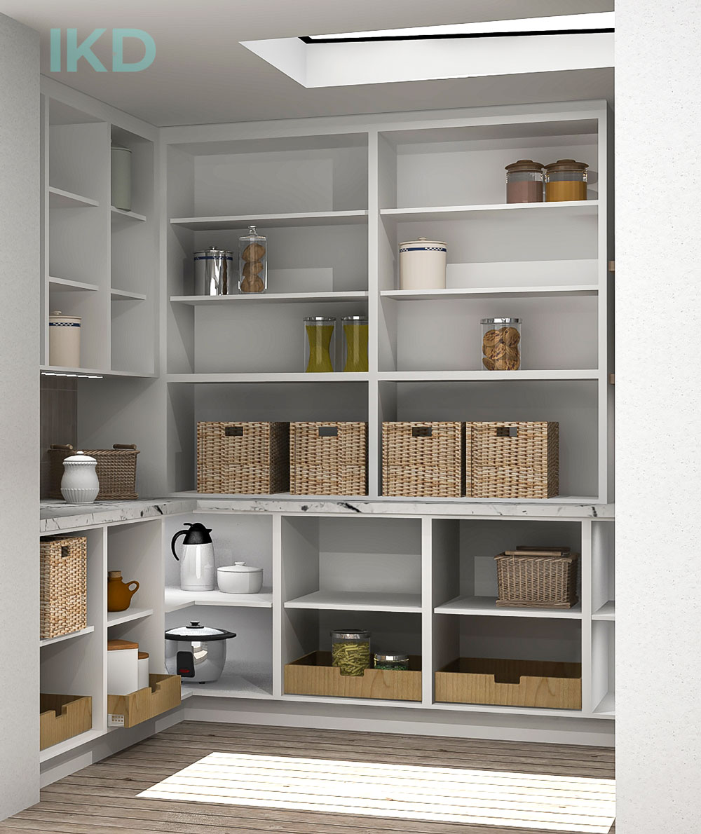 Rendering of pantry created with IKEA cabinet products