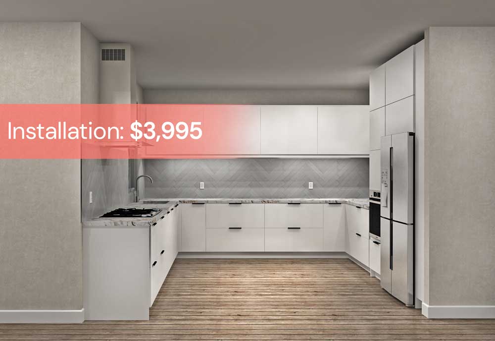 Installation budget for kitchen under $4,000